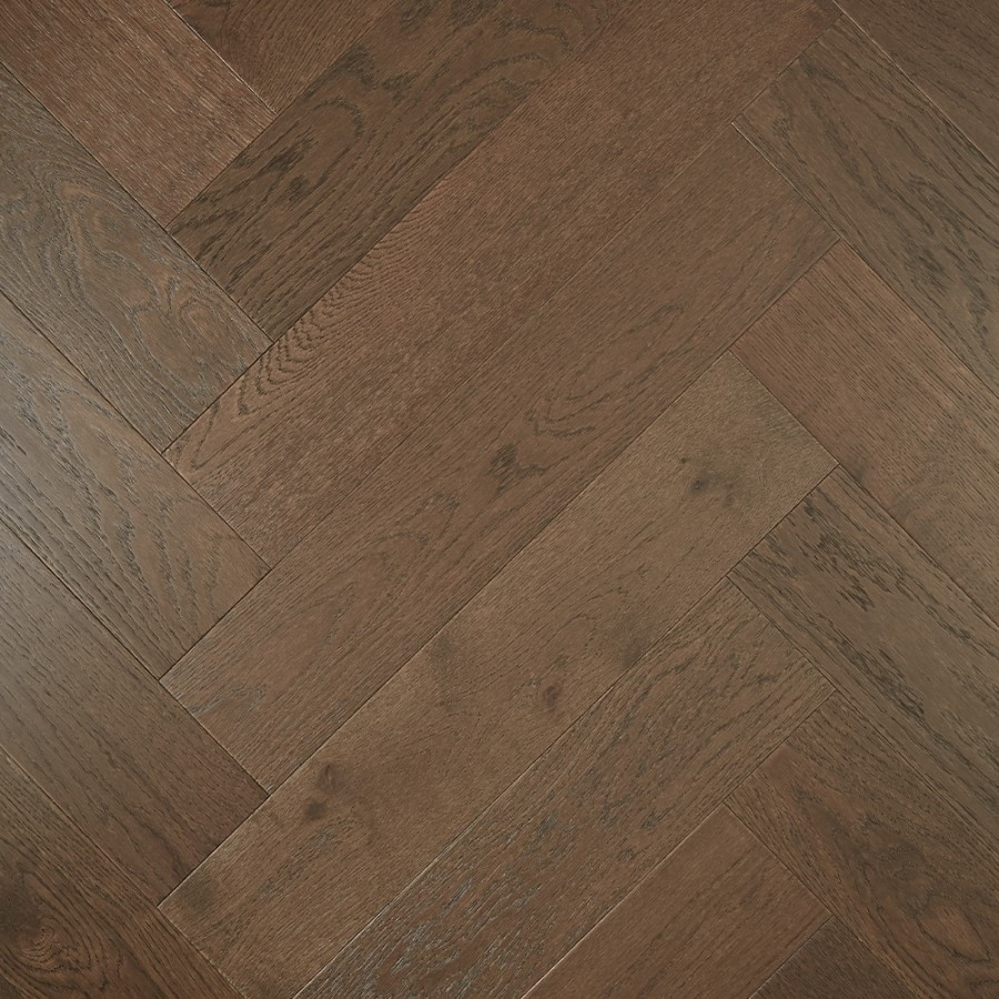 Dark Brown Herringbone De Marque